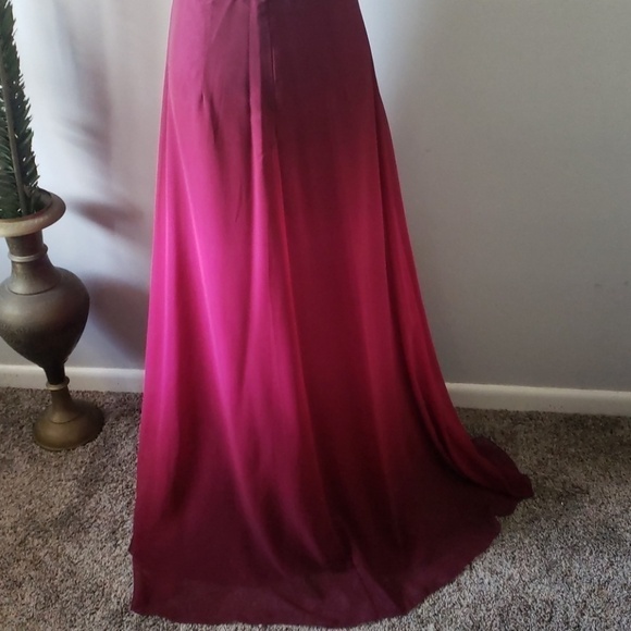 JS Boutique beaded ombre halter neck gown - Picture 4 of 8